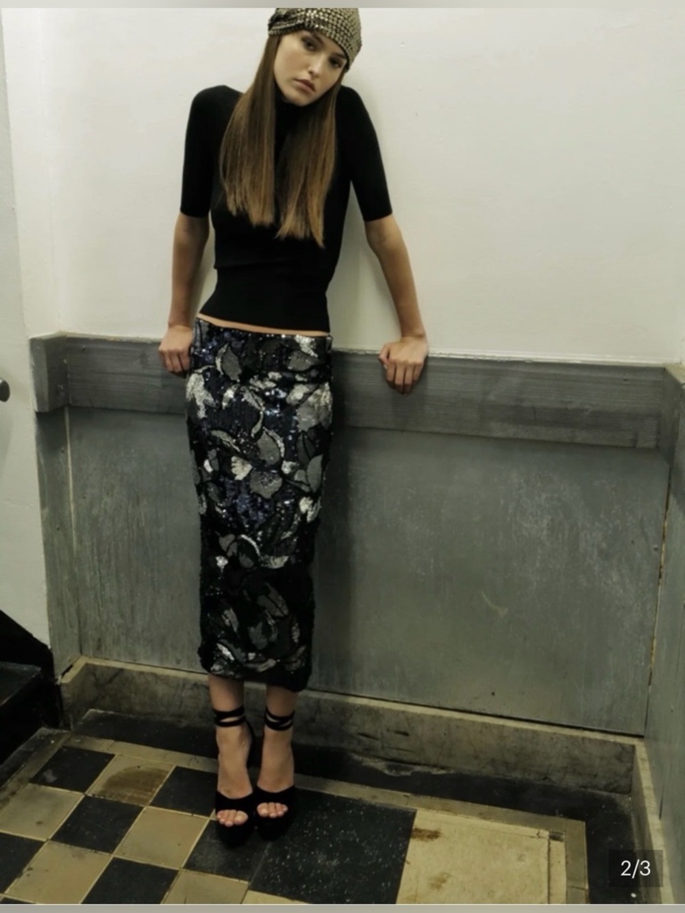 Le Superbe Midnight Garden skirt S - Picture 2 of 11